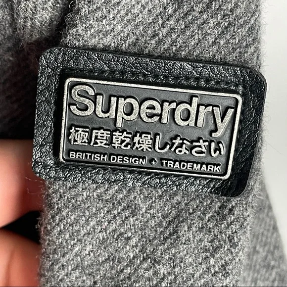 Superdry Tailoring Wool Blend Jacket Medium Gray - Picture 11 of 16